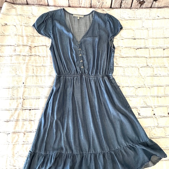 Danielrainn flutter sleeve chambray dress - Picture 3 of 7